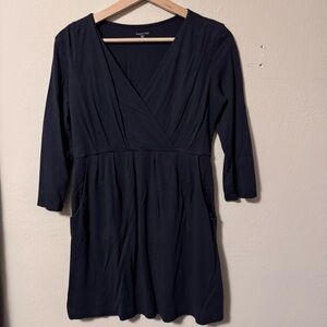 Garnet Hill black long sleeve dress Size XS